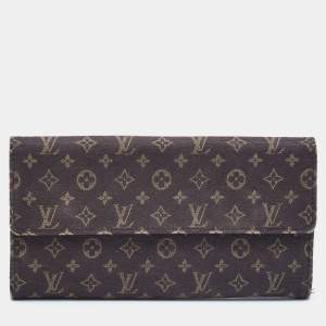 Louis Vuitton Brown Monogram Mini Lin Porte Tresor International Wallet 