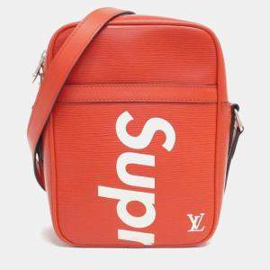 Louis Vuitton Rouge Leather Supreme Danube PM Shoulder Bag