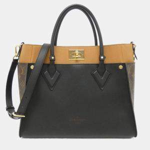 Louis Vuitton Black Monogram On My Side MM Handbag