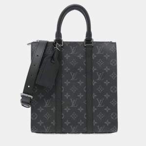 Louis Vuitton Monogram Eclipse Canvas Sac Plat Tote Bag