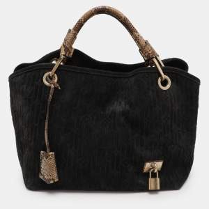 Louis Vuitton Black Monogram Embossed Suede Limited Edition Whisper PM Bag