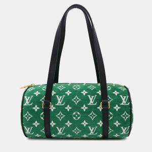 Louis Vuitton Green Monogram Jacquard Velvet Papillon Handbag