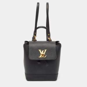 Louis Vuitton Black Leather Mini Lockme Backpack