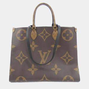 Pre Owned Louis Vuitton Brown Monogram Giant OnTheGo GM Tote Bag