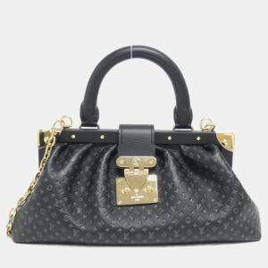 Louis Vuitton Black Leather Nanogram Monogram Clutch Bag