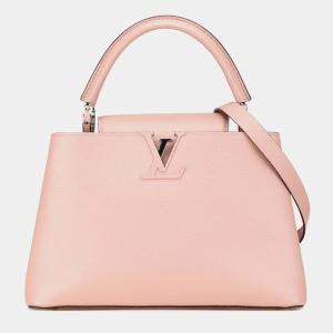 Louis Vuitton Magnolia Pink Taurillon Capucines PM Shoulder Bag 