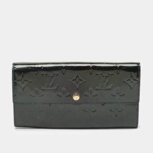 Louis Vuitton Blue Nuit Monogram Vernis Sarah Wallet