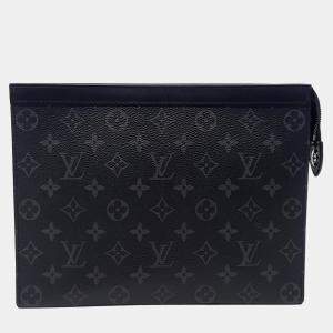 Louis Vuitton Black Coated Canvas and Leather Eclipse Pochette Voyage MM bag