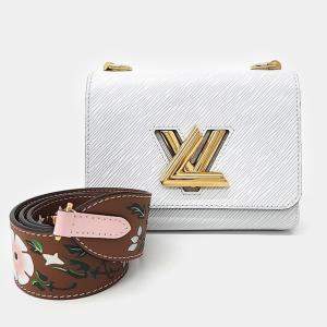 Pre Owned Louis Vuitton White Epi Leather Twist PM Shoulder Bag