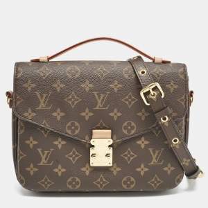 Pre Owned Louis Vuitton Monogram Canvas Pochette Metis Bag