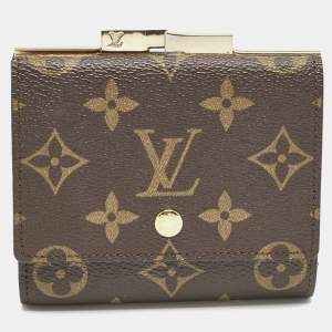 Louis Vuitton Monogram Canvas Kisslock Trifold Wallet