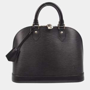 Pre Owned Louis Vuitton Black Epi Alma PM Handbag 