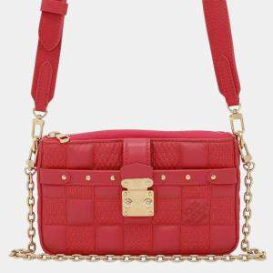 Louis Vuitton Pochette Troca Damier Quilted Lambskin MM Shoulder Bag