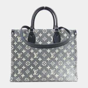 Louis Vuitton Gris Monogram Jacquard Canvas OnTheGo MM Tote Bag