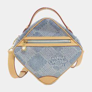 Louis Vuitton Blue Damier Denim Canvas 3D Chess Messenger Shoulder Bag