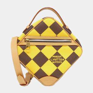Louis Vuitton Ebene Jaune Damier Canvas Pop Chess Messenger Shoulder Bag