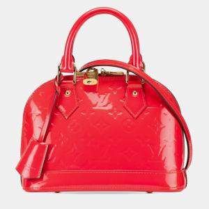 Louis Vuitton Red Monogram Vernis Leather Alma BB Shoulder Bag