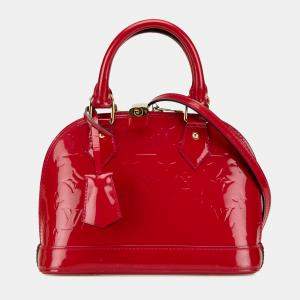 Louis Vuitton Red Monogram Vernis Leather Alma BB Shoulder Bag