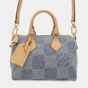 Louis Vuitton Blue Damier Denim Speedy Bandouliere 25 Handbag
