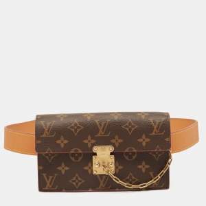 Pre Owned Louis Vuitton Monogram Canvas S Lock Belt Pouch