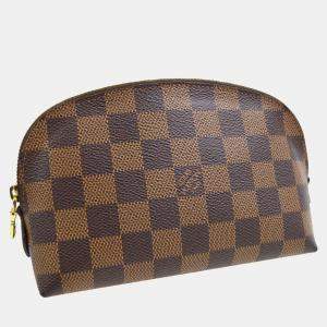Louis Vuitton Brown Damier Ebene Canvas Pochette Cosmetic Pouch 