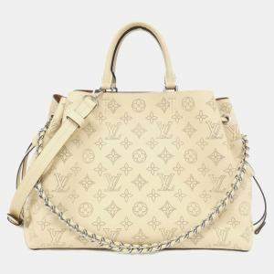 Louis Vuitton Cream Mahina Leather Bella Tote Bag