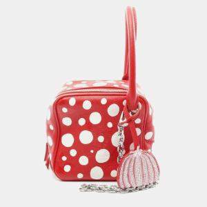Louis Vuitton Red and White Monogram Leather Yayoi Kusama Infinite Dots Cub Shoulder Bag 