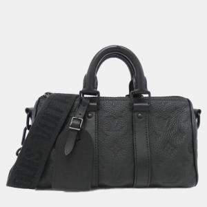 Louis Vuitton Black Taurillon Monogram Keepall Bandouliere 25 Duffle Bag
