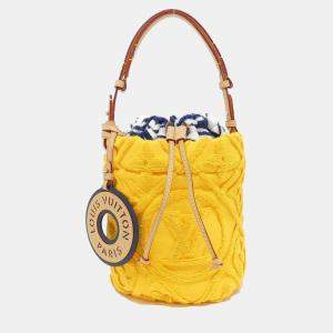 Louis Vuitton Yellow Jacquard LV By the Pool Bucket Vacation Handbag