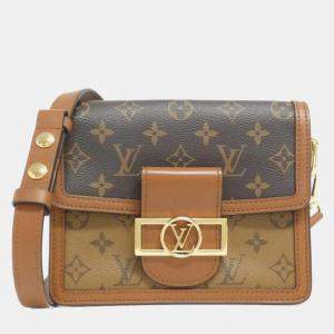 Pre Owned Louis Vuitton Monogram Reverse Canvas Dauphine Mini Shoulder Bag