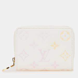 Louis Vuitton White Embossed Lambskin Monogram Lou Wallet Bag