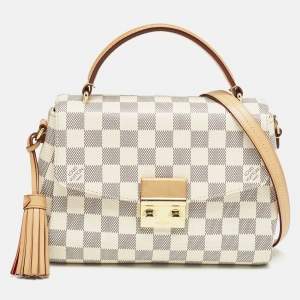 Pre Owned Louis Vuitton Damier Azur Canvas Croisette Bag