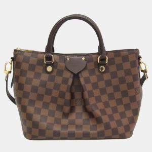 Pre Owned Louis Vuitton Brown Ebene Damier Siena PM Handbag 