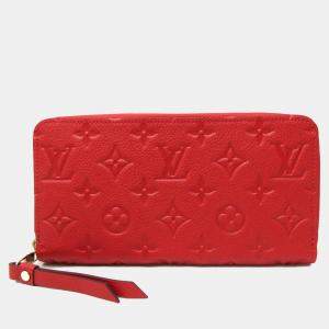 Louis Vuitton Red Monogram Empreinte Zippy Wallet 
