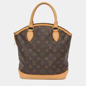 Pre Owned Louis Vuitton Brown Monogram Lockit Handbag 