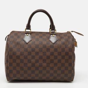 Pre Owned Louis Vuitton Damier Ebene Canvas Speedy 30 Bag
