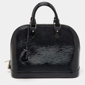 Pre Owned Louis Vuitton Black Epi Leather Alma PM Bag