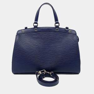 Louis Vuitton Navy Blue Leather Epi Brea MM bag