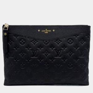 Louis Vuitton Black Leather Empreinte Daily Clutch