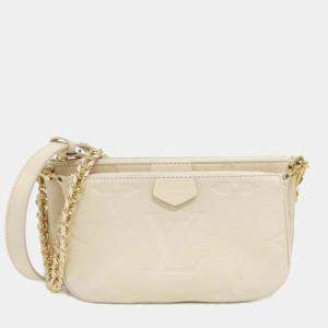 Louis Vuitton Cream Monogram Empreinte Leather Multi Pochette Accessoires Shoulder Bag