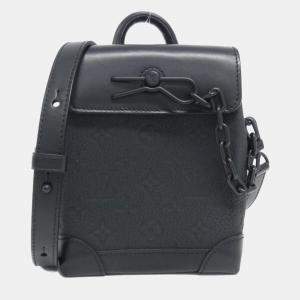 Pre Owned Louis Vuitton Black Taurillon Monogram Nano Steamer Shoulder Bag