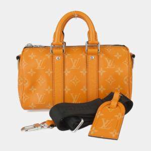 Louis Vuitton Orange Monogram Taigarama Keepall Bandouliere 25 Shoulder Bag