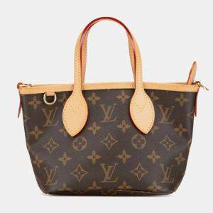 Pre Owned Louis Vuitton Brown PVC Leather Monogram Neverfull BB Shoulder Bag