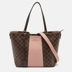 Louis Vuitton Magnolia Damier Ebene Canvas and Taurillon Leather Jersey Tote 