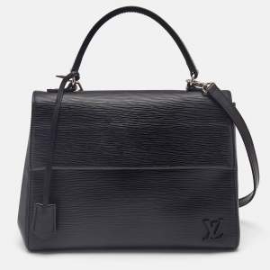 Pre Owned Louis Vuitton Black Epi Leather Cluny MM Bag
