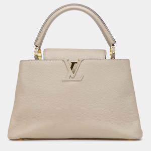 Louis Vuitton Grey Taurillon Capucines PM