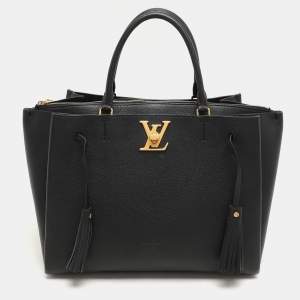 Louis Vuitton Black Leather Lockmeto Bag