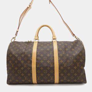 Louis Vuitton Keepall Bandouliere Brown Monogram Size 50