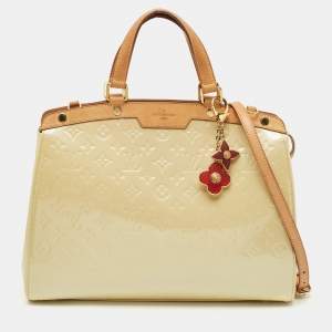 Louis Vuitton Blanc Corail Monogram Vernis Brea GM Bag