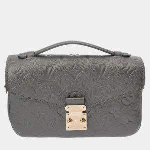 Louis Vuitton Gunmetal Monogram Empreinte Leather Pochette Metis MM Handbag